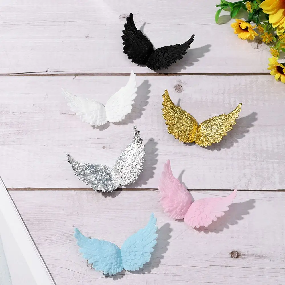 12Pcs Plastic Angel Wings Cake Decoration Christmas Tree Ornaments Happy Birthday Feathers Party Wings Costume DIY Crafts