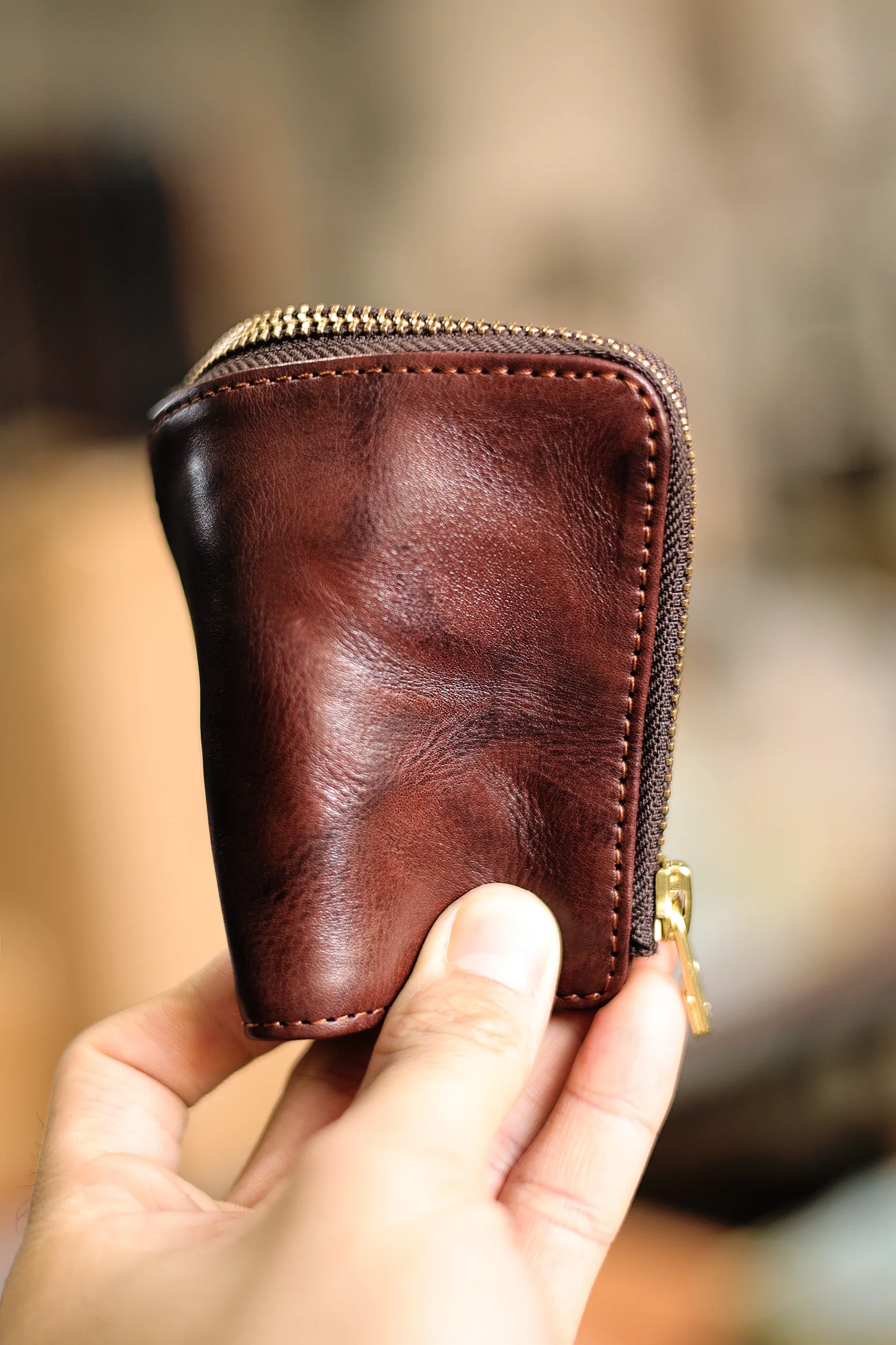 PNDME mode hochwertige pflanzlich gegerbte rindsleder männer kurze brieftasche vintage echtes leder ID kreditkarte halter geldbörse – Detail 18