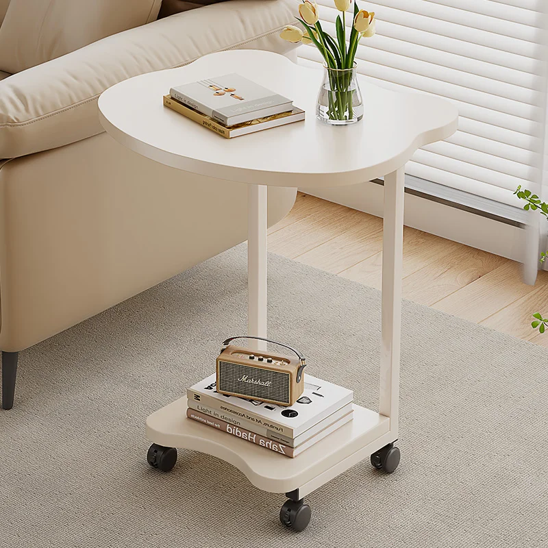 L자형 스낵 테이블, 거실 작은 사이드 테이블, 작은 공간 소파 테이블, 미니멀리스트 침대 옆 테이블, 침실 정원 장식