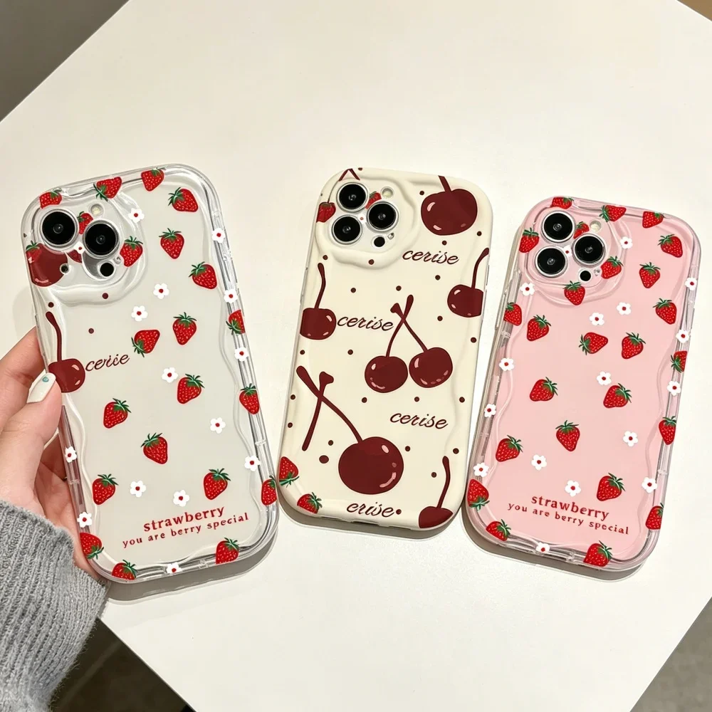 Strawberry Cherry Design Phone Case