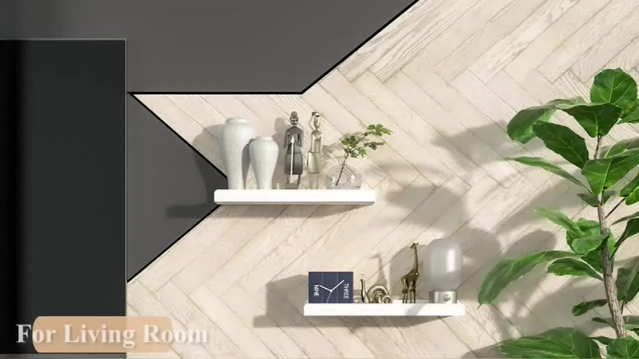 Zwevende planken Thuis zwevende planken for wanddecoratie opslag, massief houten wandgemonteerde houten planken for slaapkamer, woonkamer, badkamer, keuken, kleine schilderij richel planken Wandgemont
