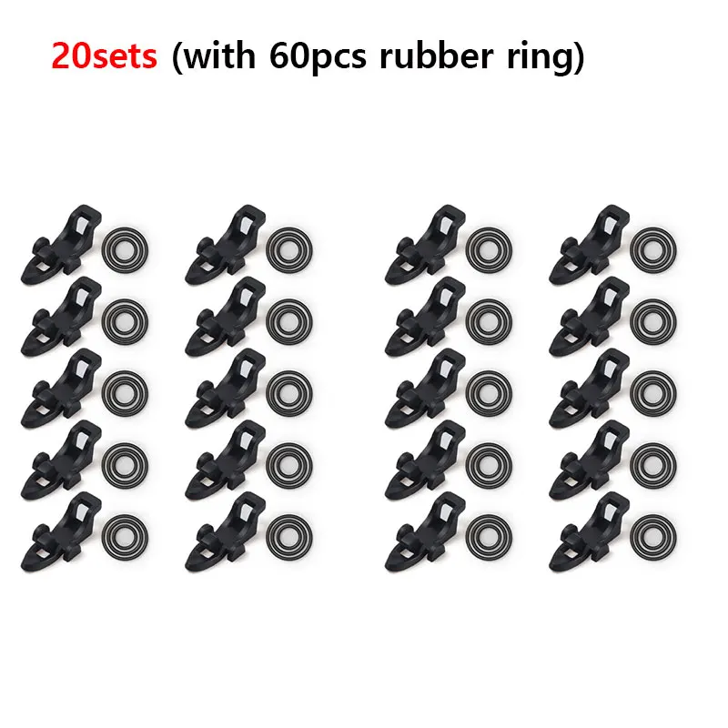 LINNHUE 10-30pcs Fishing Rod Pole Hook Keeper 12