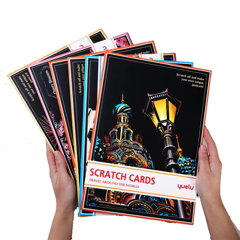 A4 Colorful Multi-city Night Scene Happy Scratch Painting DIY Creative Handmade Gifts for Girlfriends' Parties 5