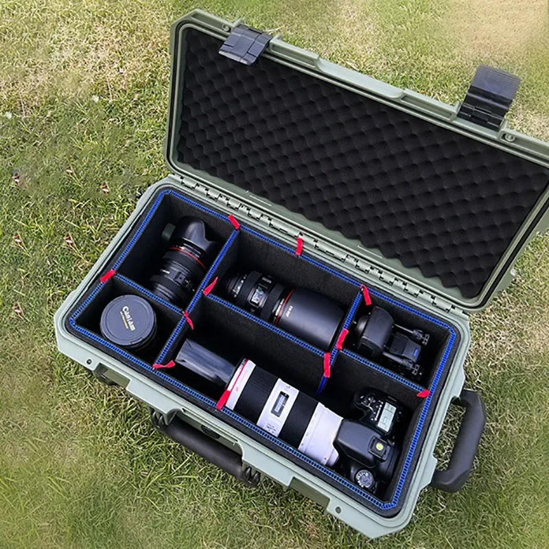 Large Hard Case Tool Box Waterproof Plastic Tool Box for Workers Professional Accessories Sponge Case Shockproof Organizer storage box tool case storage case