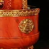 Tibetan Brown Toba Jar Food Bottle Organizer Tantric Metals Handicraft Buddhist Auspicious Tribute Home Gift Desktop Decorative 4