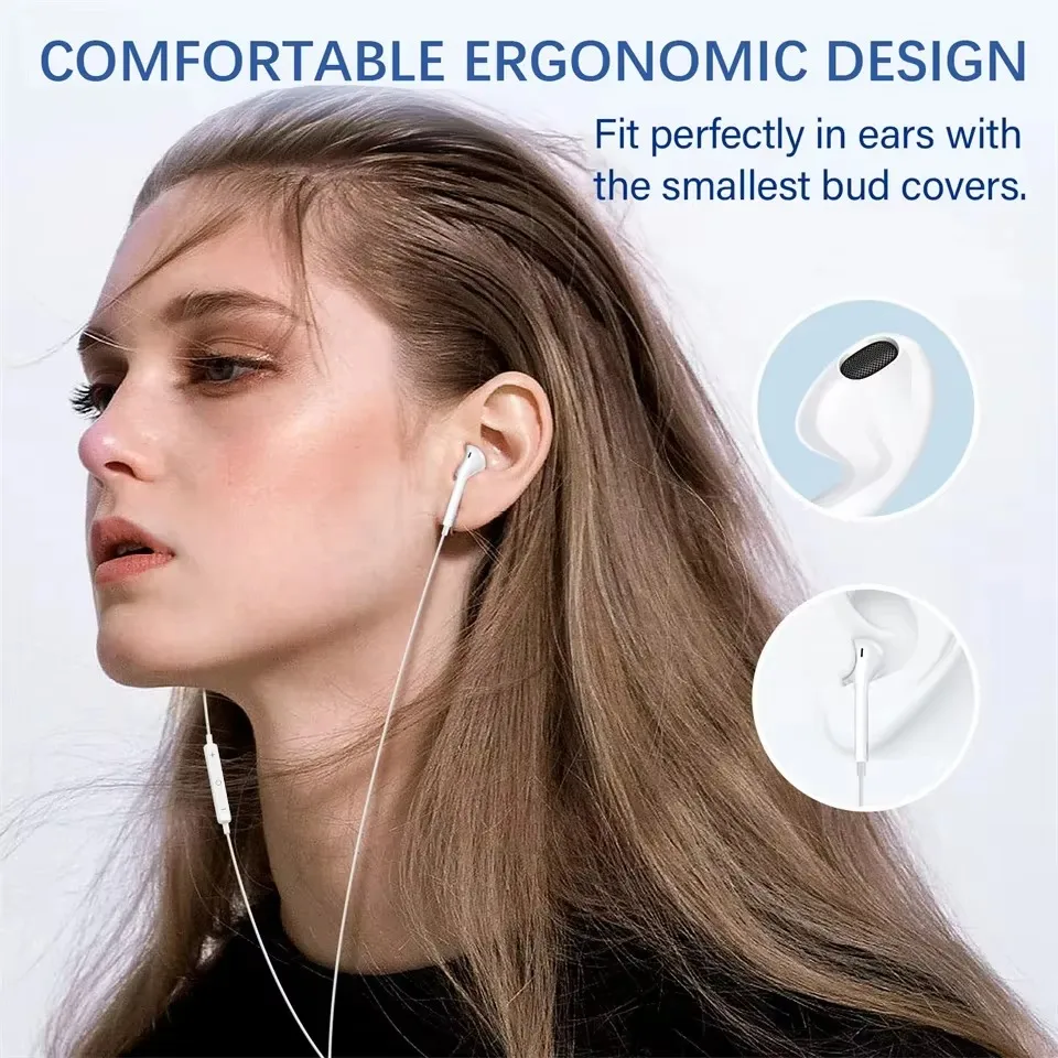 Original Wired Lightning Earphones For Apple iPhone 14 13 12 11 Pro Max Mini X XS XR X 7 8 Plus Headphones Accessories 2