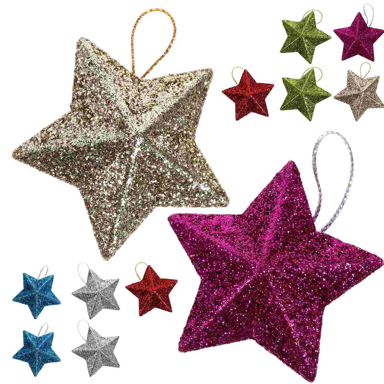 

Christmas Decorations Five-pointed Star Pendant Xmas Tree Ornaments Stars Hanging Party Pendants