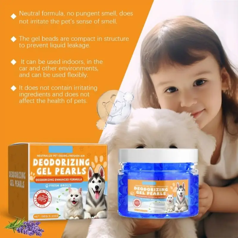 J6BB Refreshing Gel Beads Natural Ingredient For Pet Friendly Home Deodorizing Gel