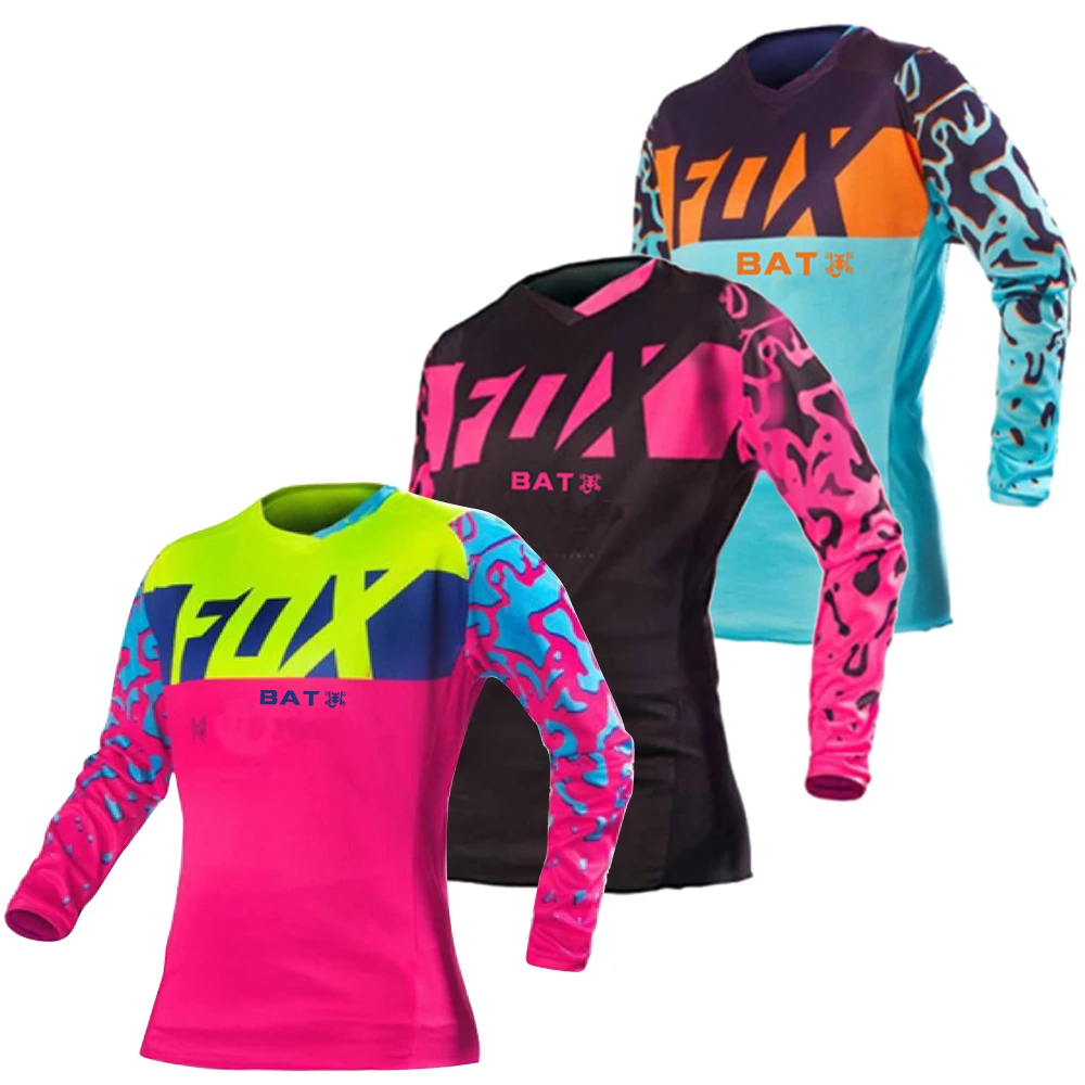 Jersey de Motocross para hombre, maillot secado rápido para ciclismo de montaña, fox, 2023|Maillot de ciclismo| - AliExpress