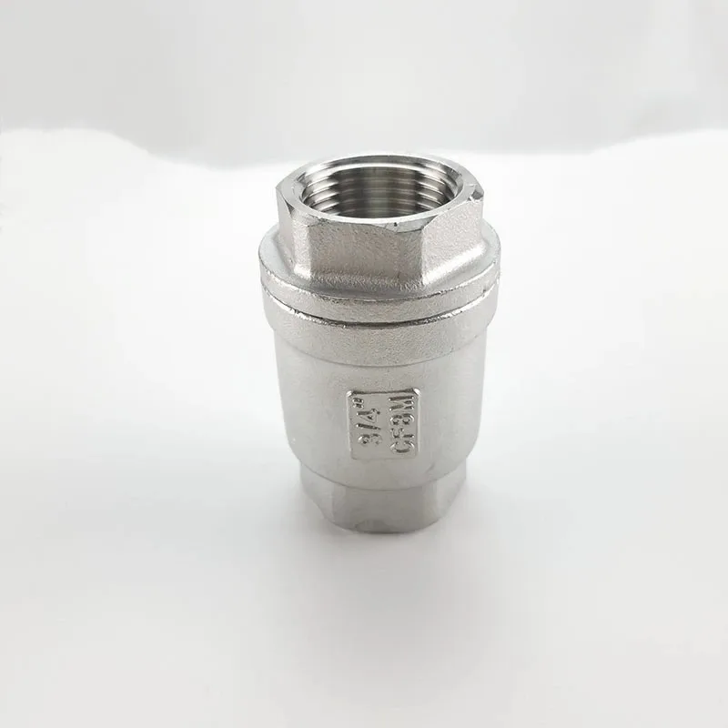 

1/2" 3/4” 1” 1-1/4" 1-1/2" 2” （DN8-DN50）BSPT Stainless Steel SS304 Vertical Lift In Line Spring Check Valve