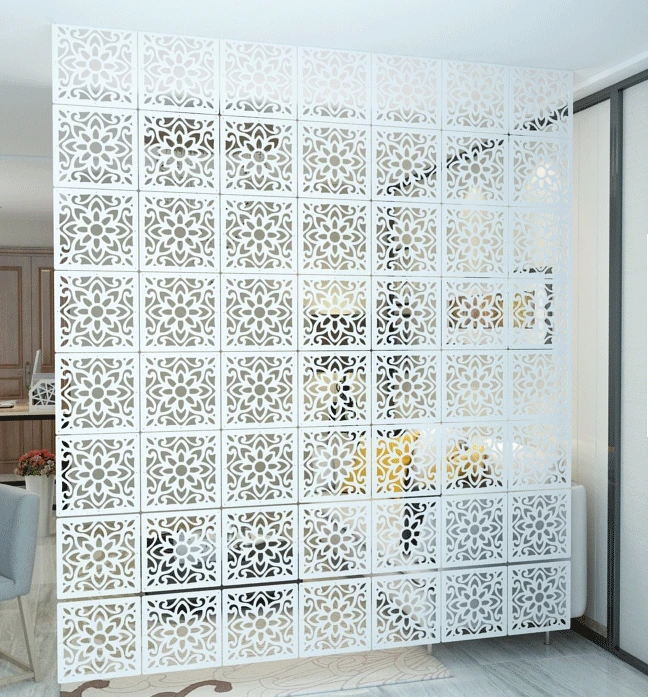 Folding Hanging Screen Room Divider Panels Decorative Partition Curtain Home Decor Wall Art 29 CM 6 Pieces room divider screen