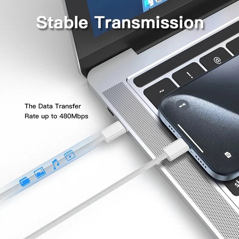 รูปสินค้า สายชาร์จ USB-C 240W ยาว 2 เมตร ชาร์จเร็วแบบถัก