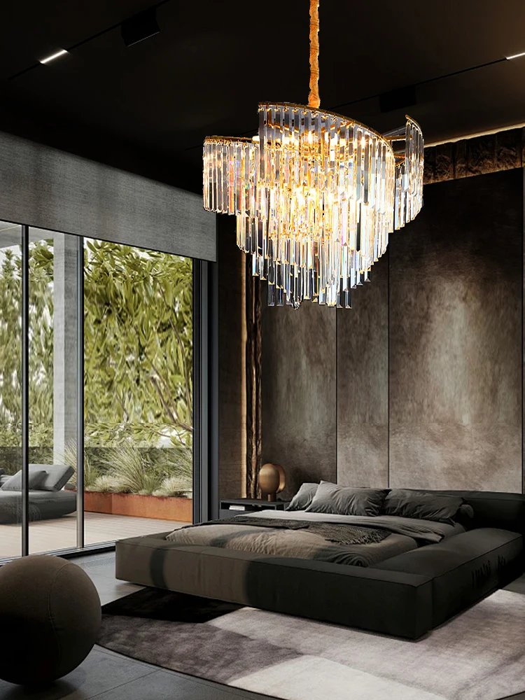 Spiral Art LED Light Chandeliers Glass Lustres Decoration Home Golden Hanging Lamps for Ceiling Lampara Techo for Living Room