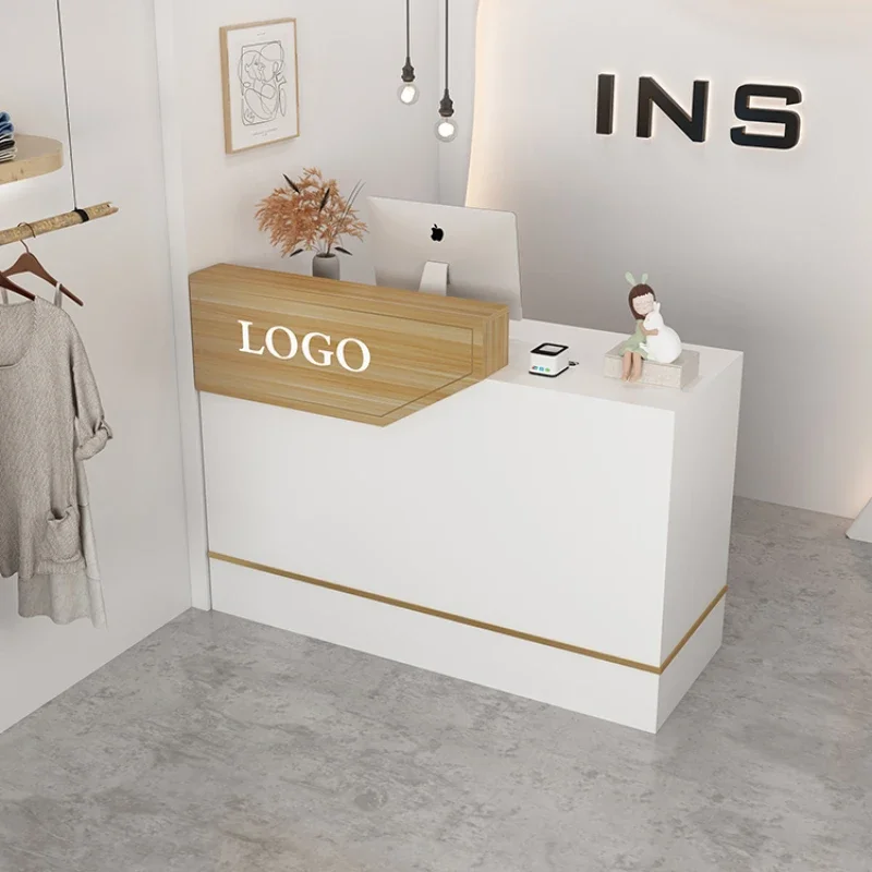 Luxury Service Reception Desks Cashier Podium Shop Standing Reception Desks Checkout Recepcion Mostrador Modern Furnitures modern service reception desks podium commercial checkout shop reception desks mobile recepcion mostrador luxury furniture