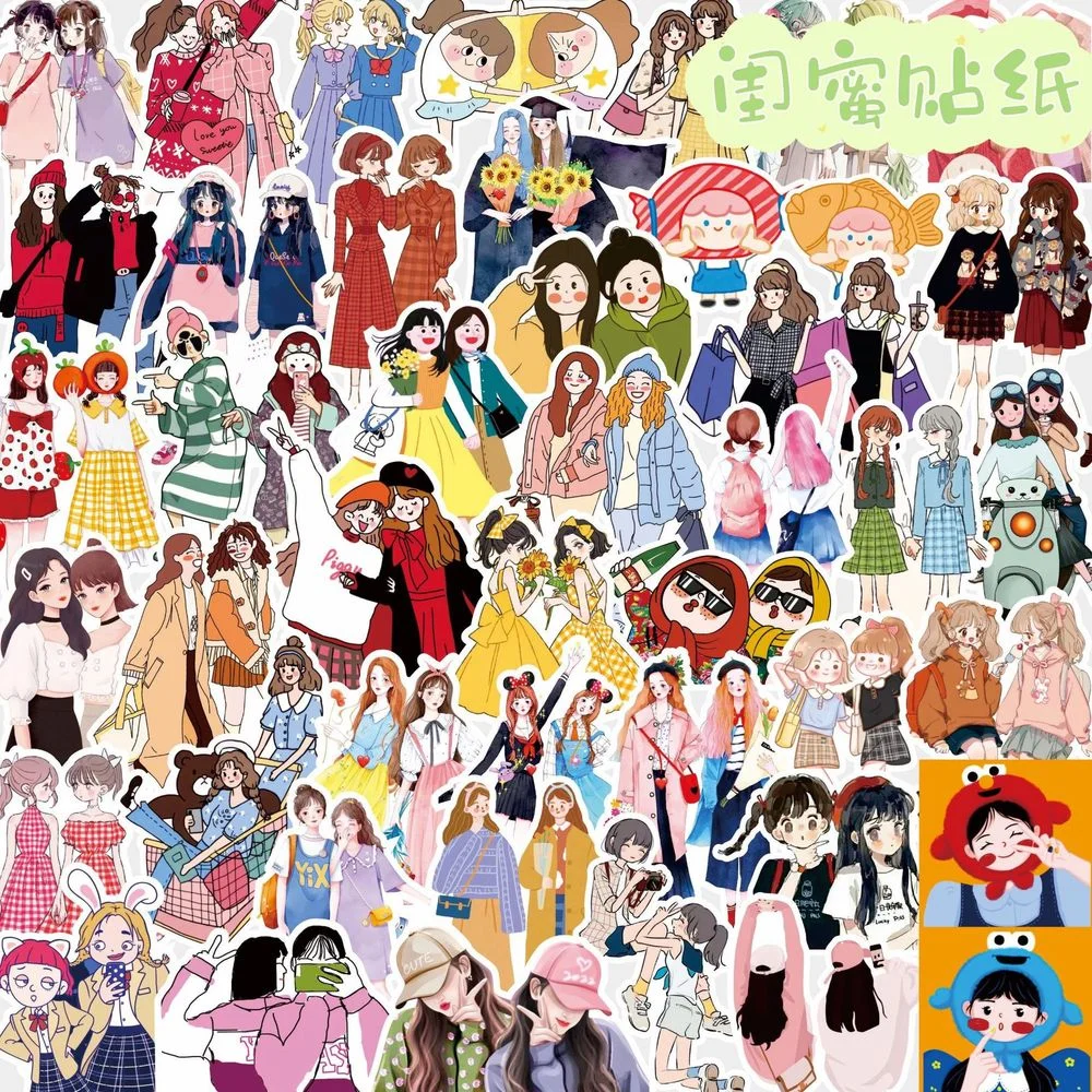 

52Pcs New Women Hai Mori Girls stickers handbook Stickers DIY Craft Photo Albums Sticker/Scrapbooking Stickers DL