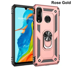 Luxury Armor Shockproof Silicone Phone Case for P30 Lite (Rose gold)