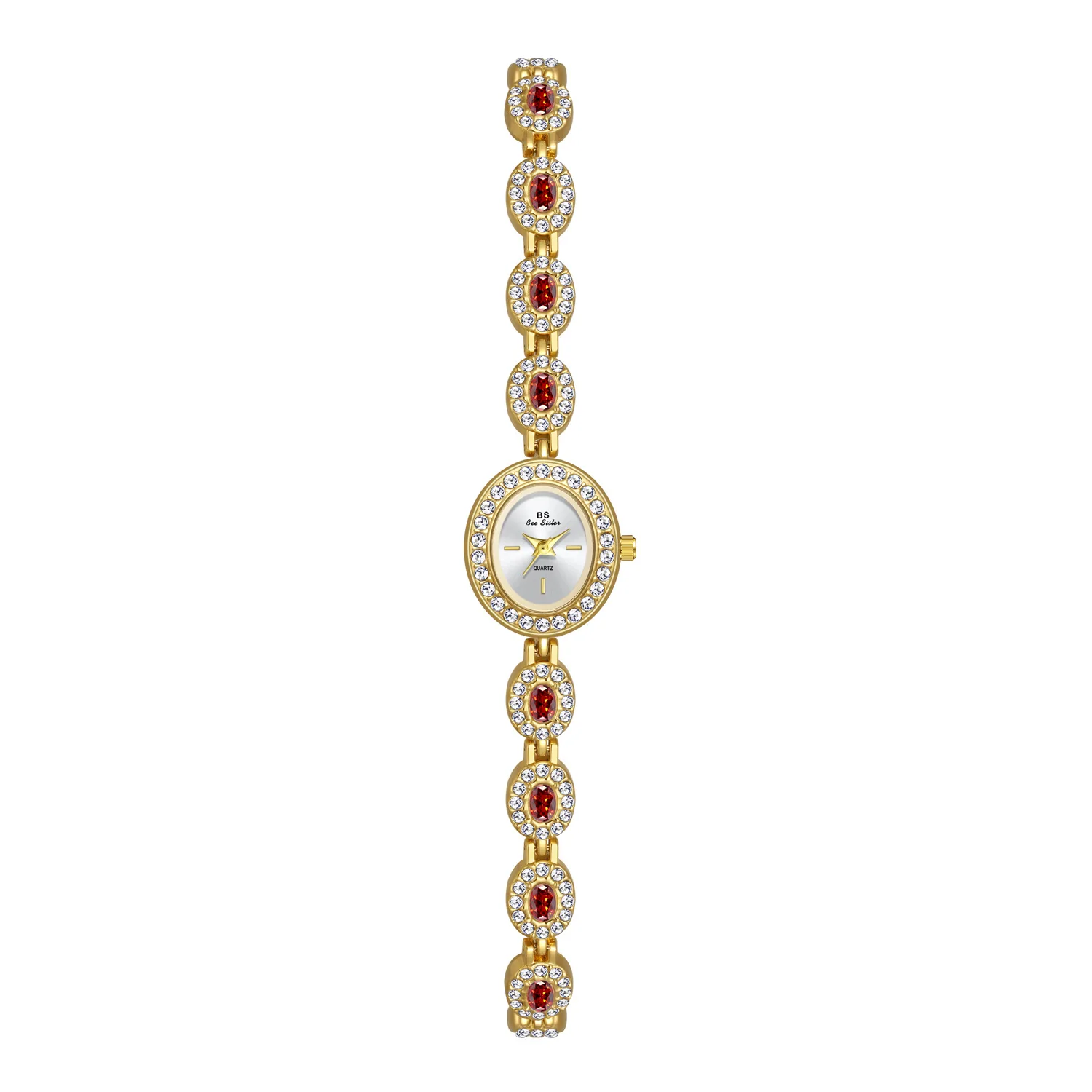 2024 Palace Style Oval Colored Rainbow Water Diamond Luxury Women\'s Watch Exquisite and Elegant Wrist Watch for Women\'s Gifts