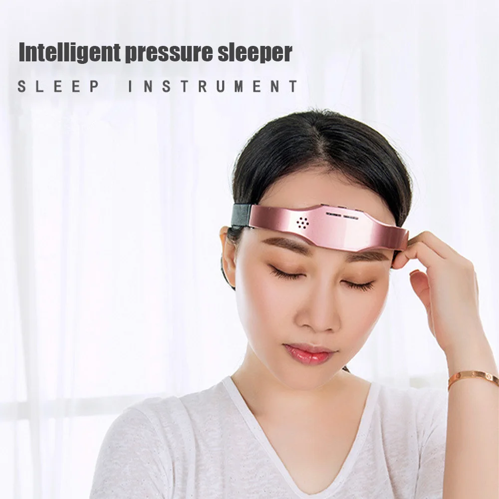 Usb Rechargeable Electric Head Massager Sleep Monitor Migraine Relief