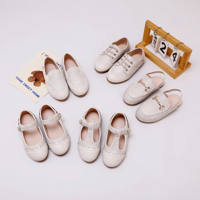 Kids Shoes Children Leather Loafers Toddler Slip On Princess Flats Girls Boys Fashion Oxford Platform Mary Jane