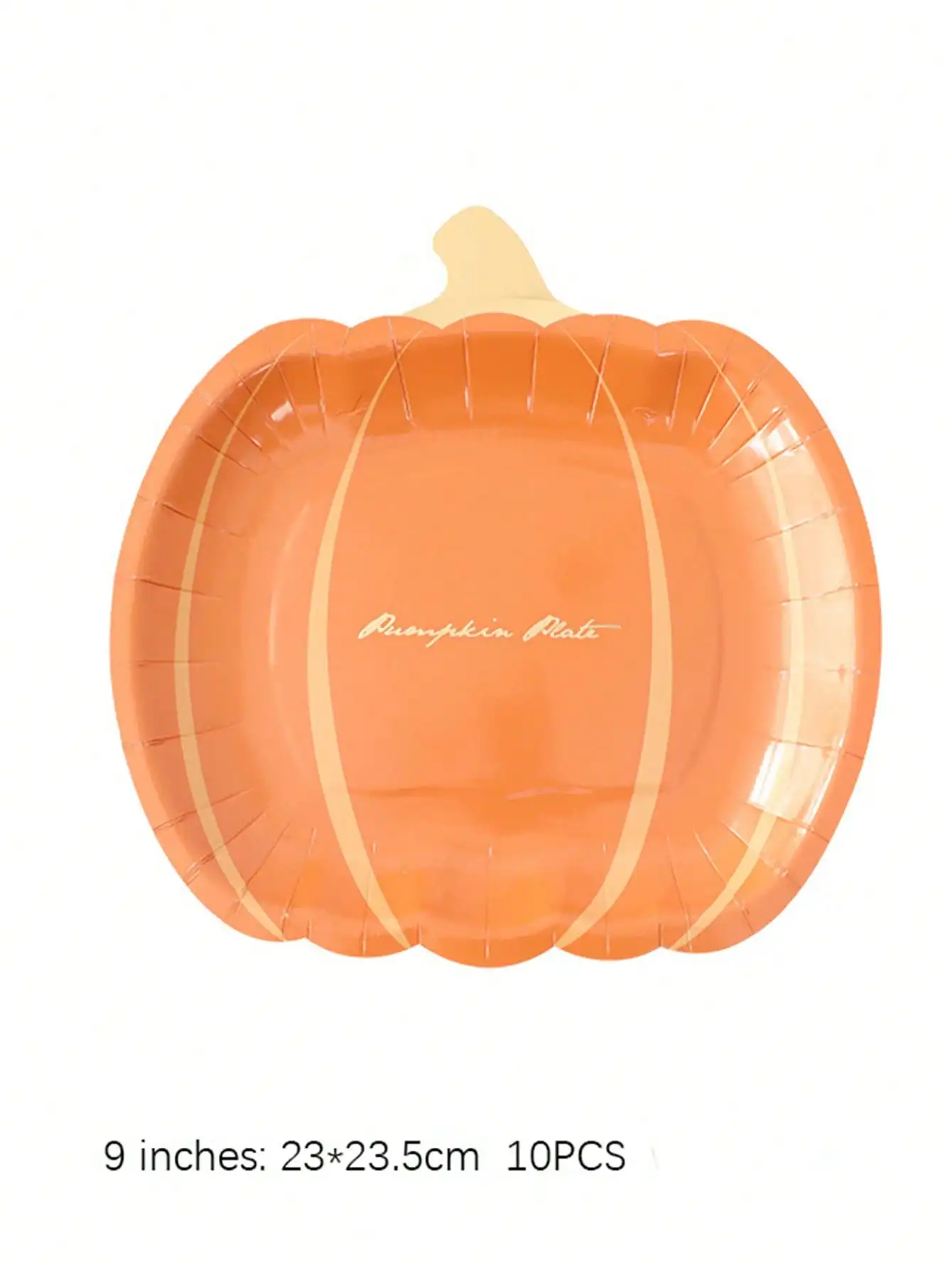 thumbnail image 1 of 10 platos desechables para fiesta de Halloween con forma de calabaza, 1 of 4