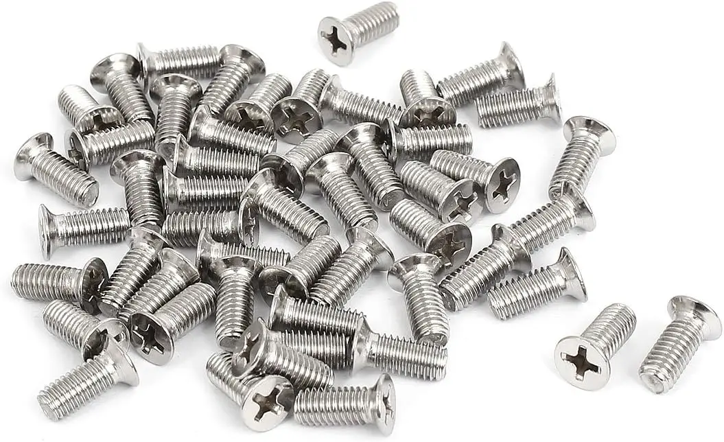 

Kidisoii M5x12mm Countersunk Flat Head Phillips Screw Bolts 50pcs