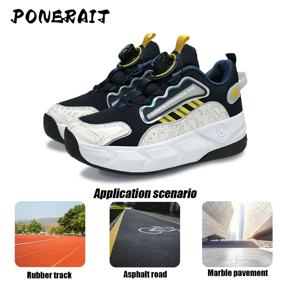 Unisex Button Extension 4 Wheel Roller Skates Shoes New Sneakers With Wheels For Boy Girls Skating Skates Shoes With Wheels