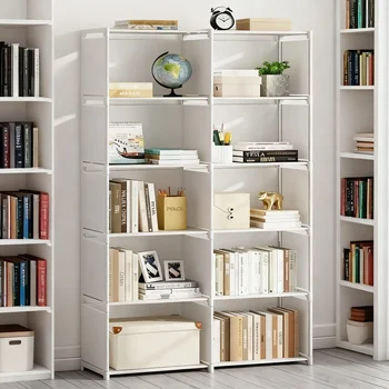 Multi-layer Easy Assembly Bookshelf-Simple Bookcase Book Display Rack Book Holder Organizer & Debris Storage Shelf for Home Use