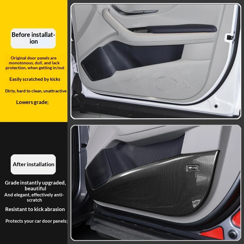 BYD 송 플러스 DM-i EV 챔피언 에디션 차량 도어 안티킥 패드 스피커 커버 스크래치 방지 도어 프로텍터 내부 액세서리