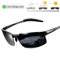 Men Polarized Photochromic Sunglasses Driving Chameleon Glasses Woman Change Color Sun Glasses Day Night Vision Driver's Eyewear