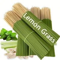 Extended Burning Time Lemongrass Oil Lemongrass Stick - 45 Minutes Burn Time, Artificial Wood Summer Scent, Suitable for Home, Camping, Yard, Pool and Outdoor Activities - Air Purification and Relaxation, Holiday Decoration (Halloween/Christmas/Easter/Thanksgiving)