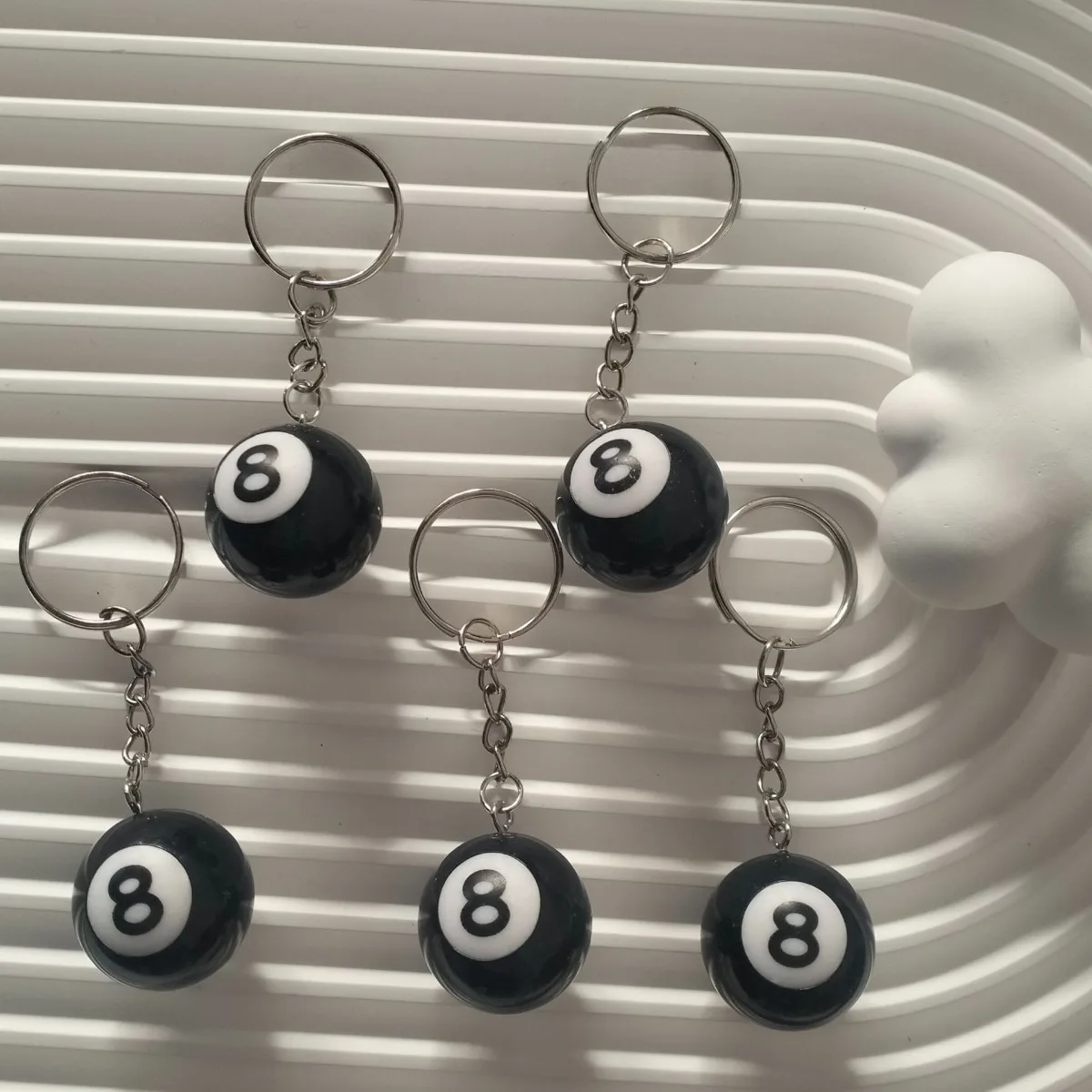 Billiard Ball Keychain - With Accessories