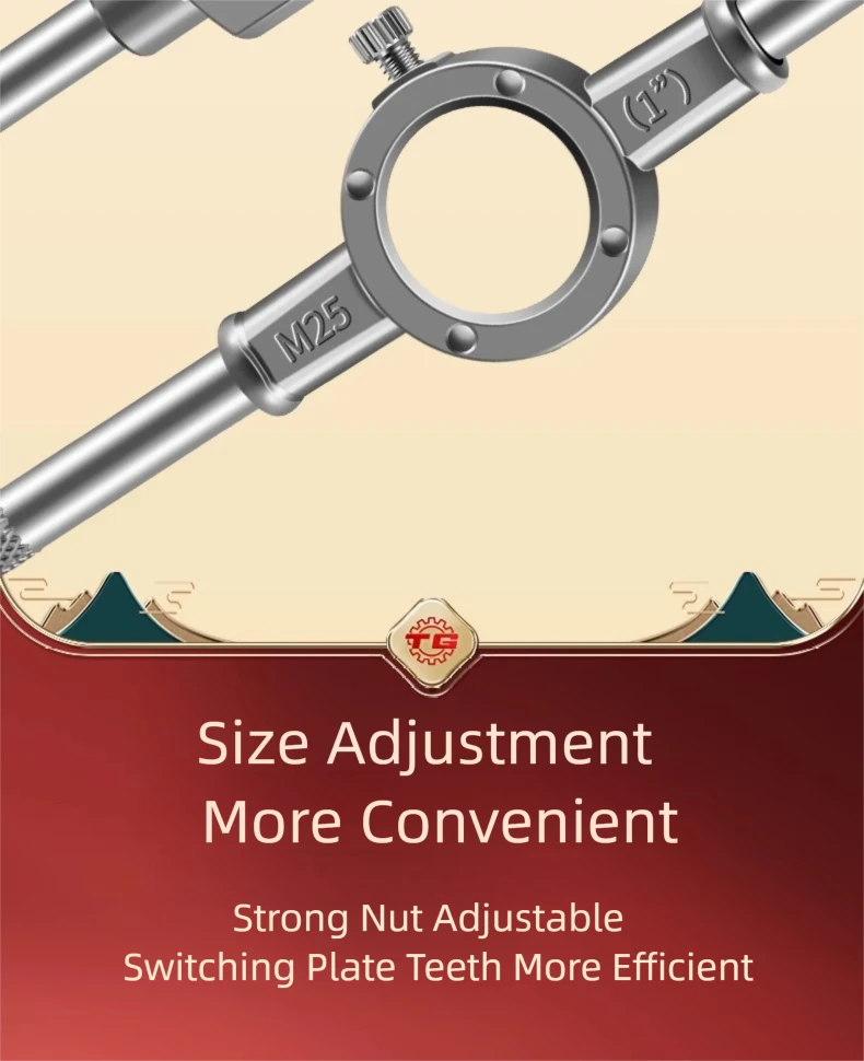 Hand Tap and Die Set with Handle for Thread Repair Rethreading Screws Combination Tool Kit Manual Socket Wrench Thread Repair