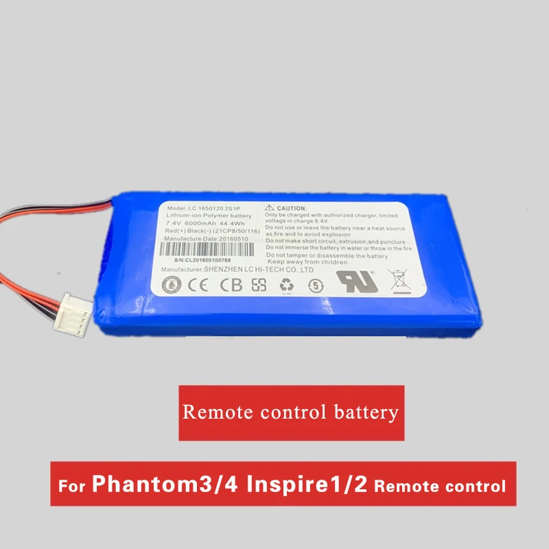 1650120 Pacco Batteria Lipo Per Dji Gl300C, Gl300F, Inspire 1 2, Phantom 3 4, Phantom 4 Pro, Telecomando Avanzato Phantom 3