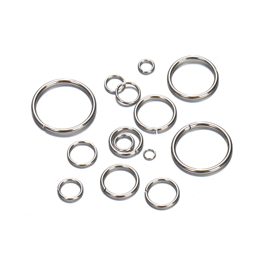 100pcs Stainless Steel Jump Rings 6mm Split Rings Handmade Necklace Bracelet  Connect Component Open Rings For