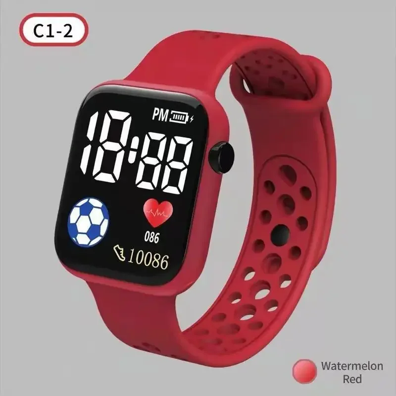 New Kids Sports Digital Watch Waterproof LED Display Children Electronic Watches for Girls Boys Wristwatch Time Machines Clock 6