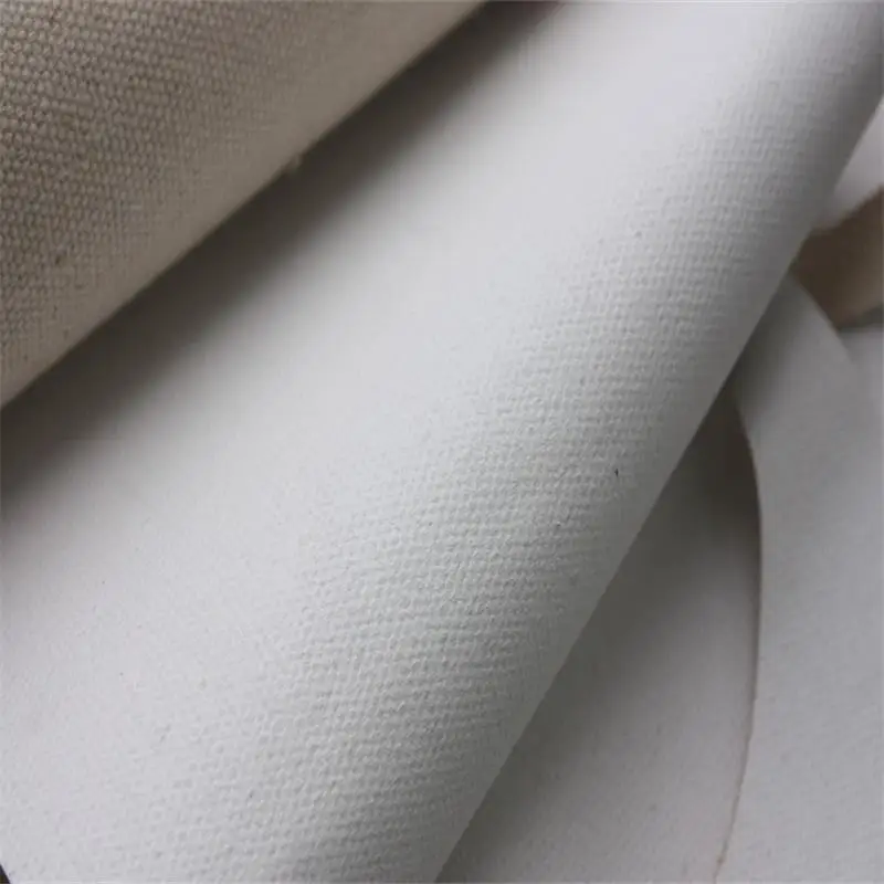 Quality blank linen blend canvas roll 482g 1.95m wide fine-medium texture