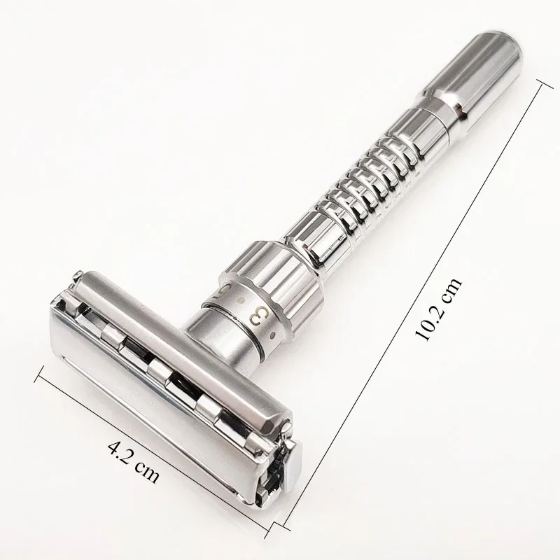 Adjustable Safety Razor Mens Folding Shaving Double Edge Classic Safety Razor Stainless Steel Razor Blade Barber Shaving Tools 6