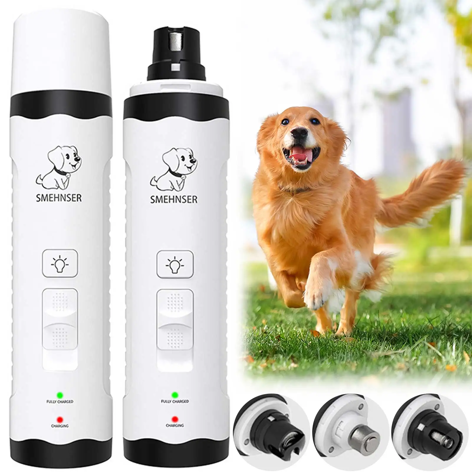 Electric Pet Nail Grinder With LED Light,Cat Dogs Nail Clippers,USB Rechargeable Paws Cutter Pet Grooming Trimmer Supplies