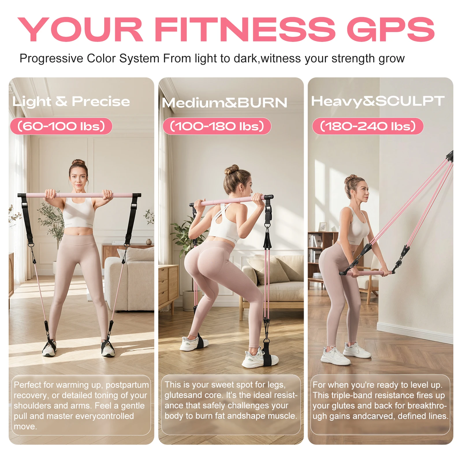 Portable Pilates Bar Kit 4