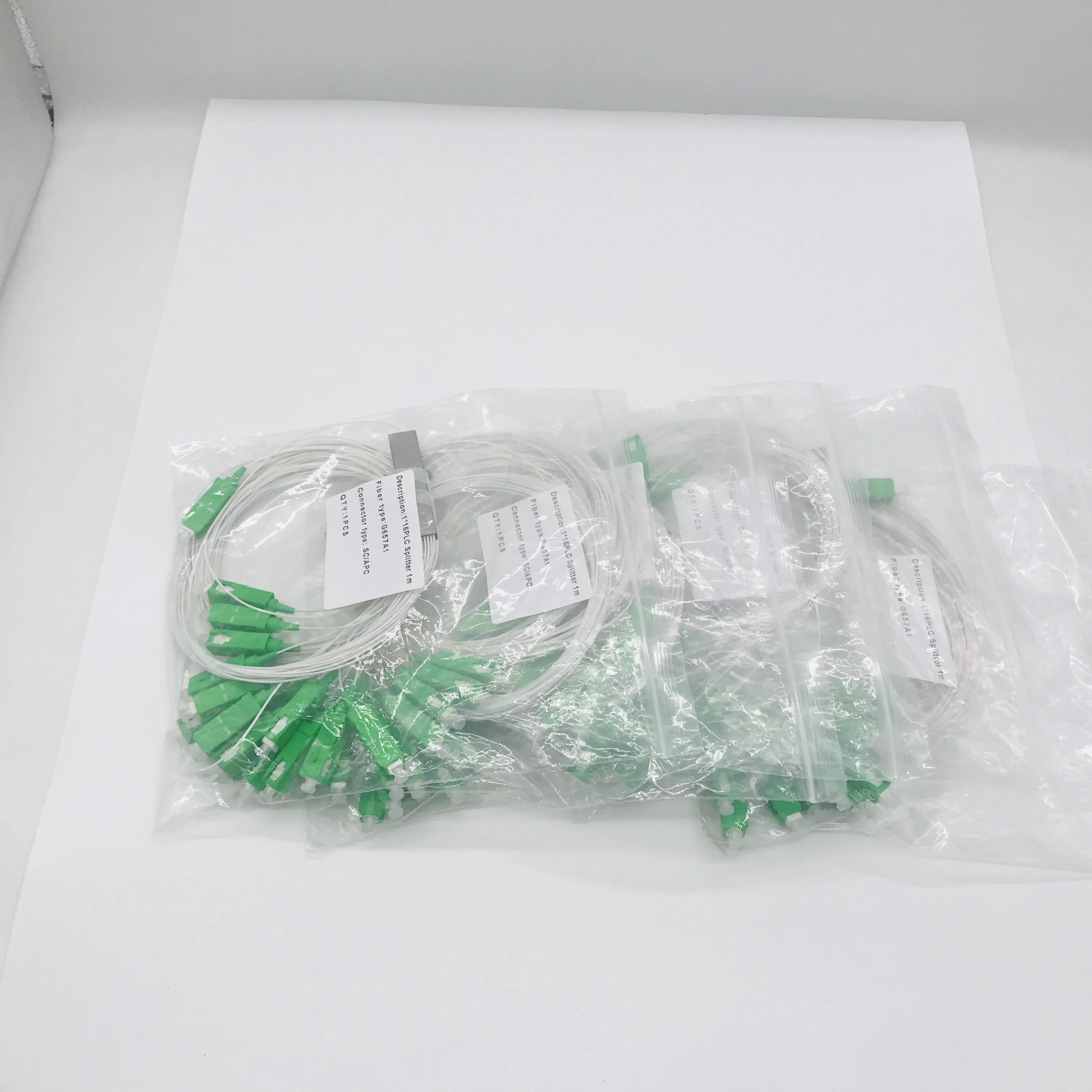 Fiber Optical Splitter, 1x16 SC APC, fiber optic splitter, SM 1m g657a1 PVC, 0.9mm, 5/10pcs, free shipping