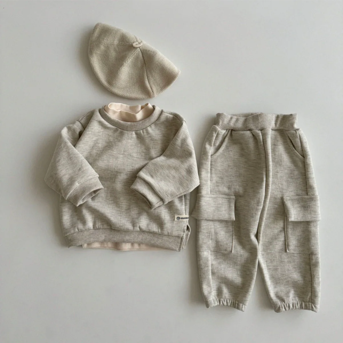 Spring Autumn Fashion Baby Clothes Boys Long Sleeve Hoodies Infant Girls Cotton Casual Hoodless Sweatshirt 0-3y Toddler Top