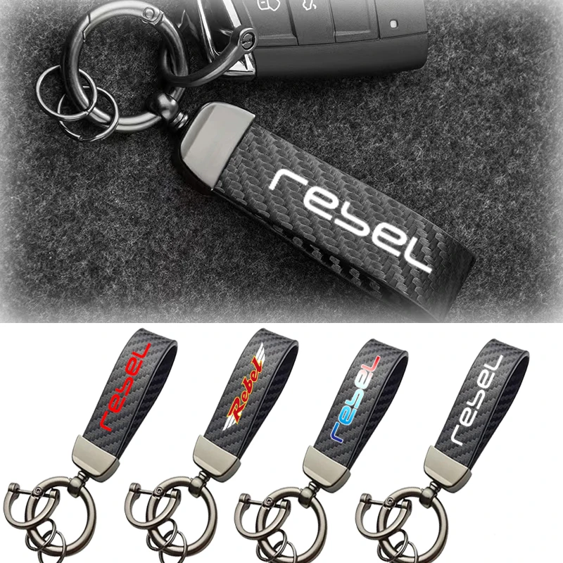 

FOR Honda Rebel 300 Rebel 500 CMX Rebel300 Rebel500 Motorcycle Accessories Premium Carbon Fiber Metal Keychain