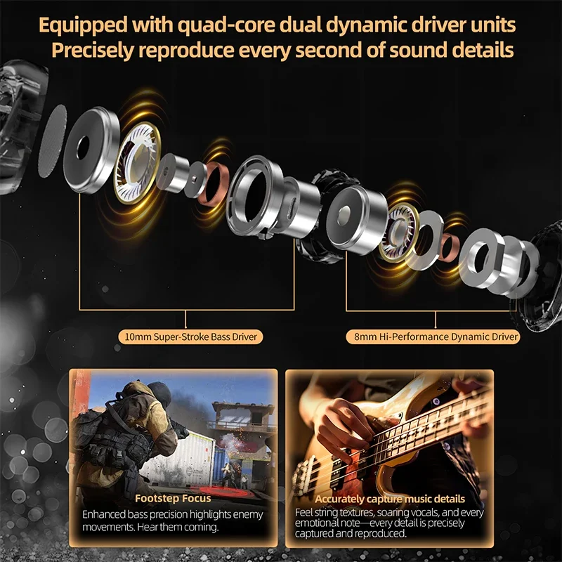 Auricolari KZ Duet Dual Dynamic Driver Units Auricolari cablati in-ear_voghion.com