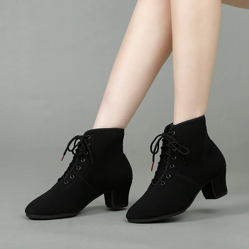 Elegant Ankle Boots Women Shoes New 2023 Point Toe Black Heels