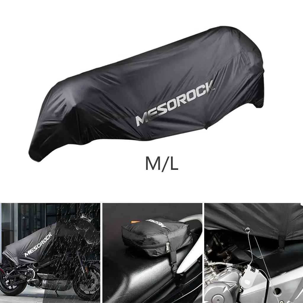 Motorcycle Half Cover Waterproof Lightweight Water Resistant Black Motorbike Dust Fit