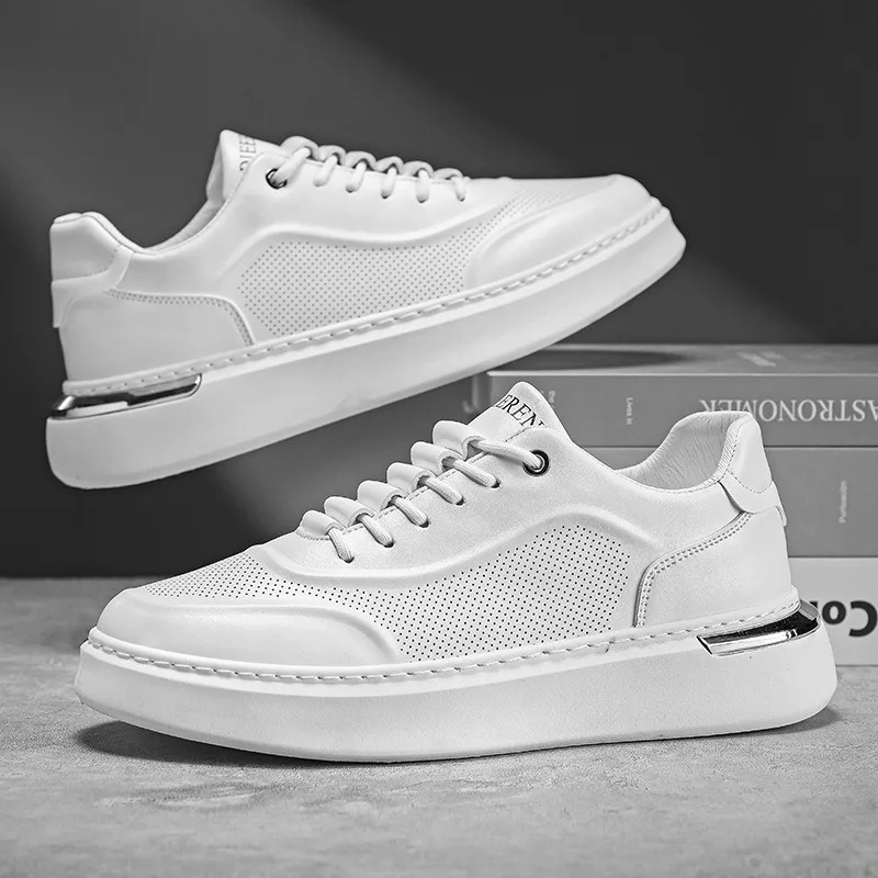 

Men's Casual Shoes 2024 Fashion Designer Sneaker Platform Non-slip White Running Shoes Comfort Breathable Flat Tenis Masculino
