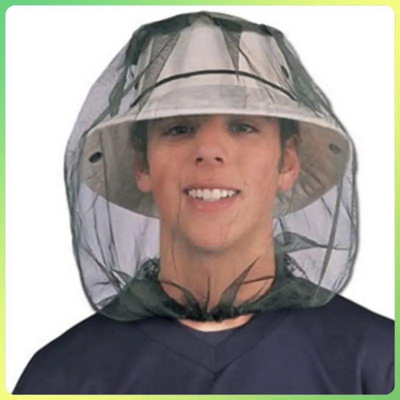 Outdoor Fishing Cap Bushcraft Anti Mosquito Insect Hat Fishing Bug Mesh Head Net Face Protector Hiking Men Women Camping Hats