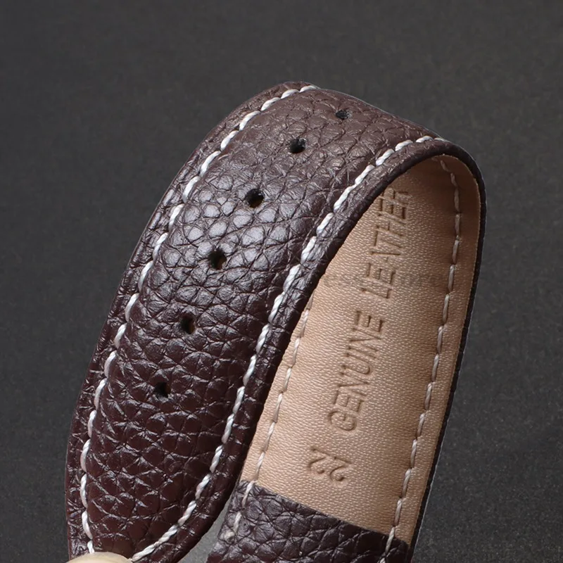 Premium Genuine Leather Litchi Pattern Watch Band – High-Quality Wristband