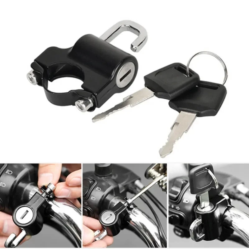 Motorcycle Handlebar Helmet Lock 4