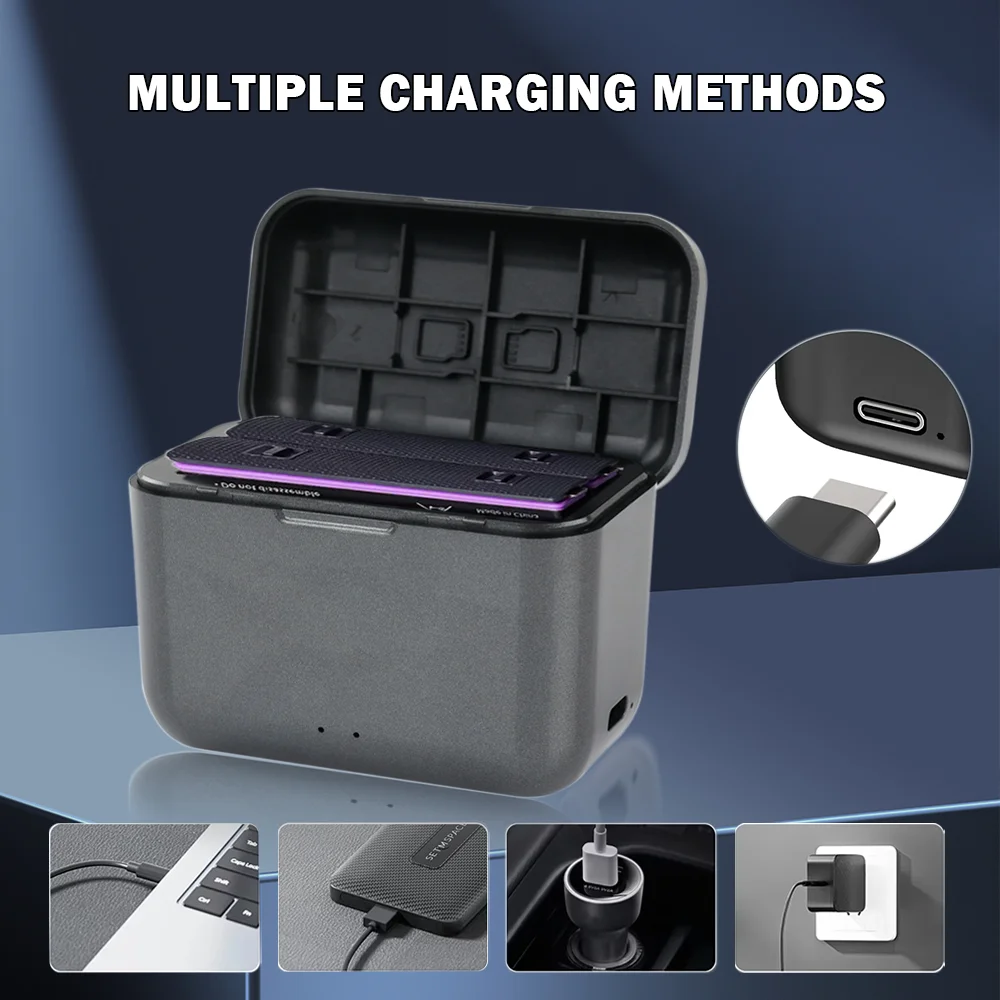 Caméra Action 360° avec Batterie - Lot 1 à 4 Piles + Chargeur